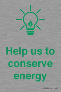 Help us to conserve energy 